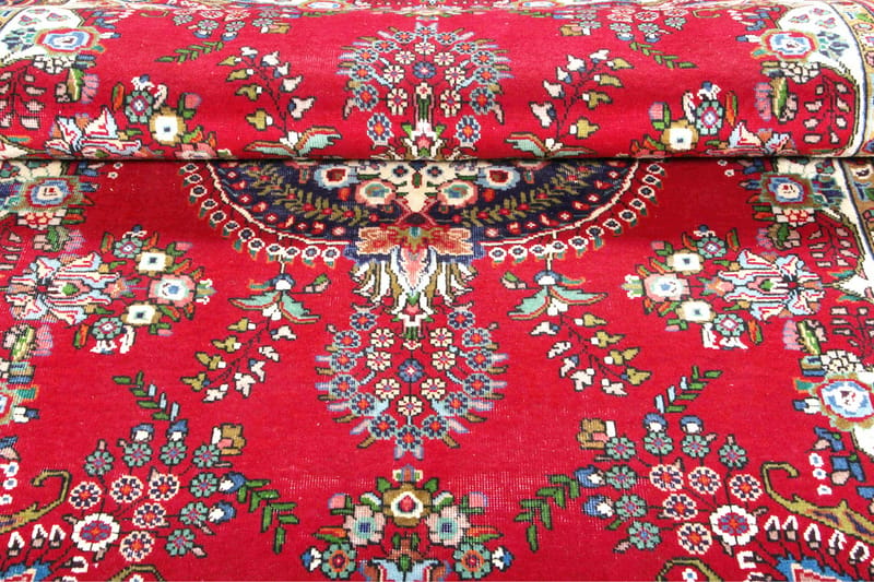 Handknuten Persisk Patinamatta 190x303 cm - Röd/Mörkblå - Textil & mattor - Matta - Orientalisk matta - Persisk matta