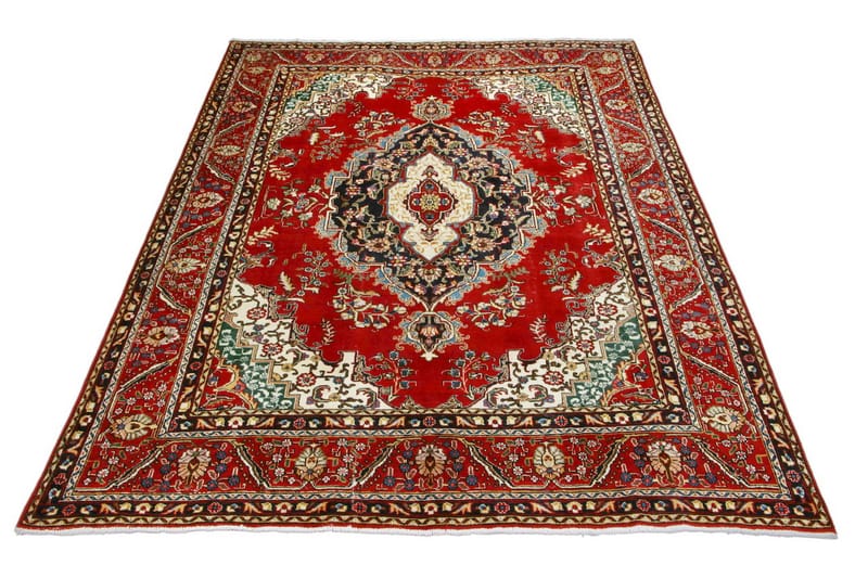 Handknuten Persisk Patinamatta 245x335 cm - Röd/Mörkblå - Textil & mattor - Matta - Orientalisk matta - Persisk matta