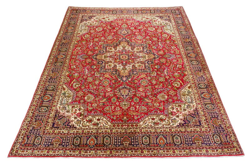 Handknuten Persisk Patinamatta 245x351 cm - Röd/Mörkblå - Textil & mattor - Matta - Orientalisk matta - Persisk matta