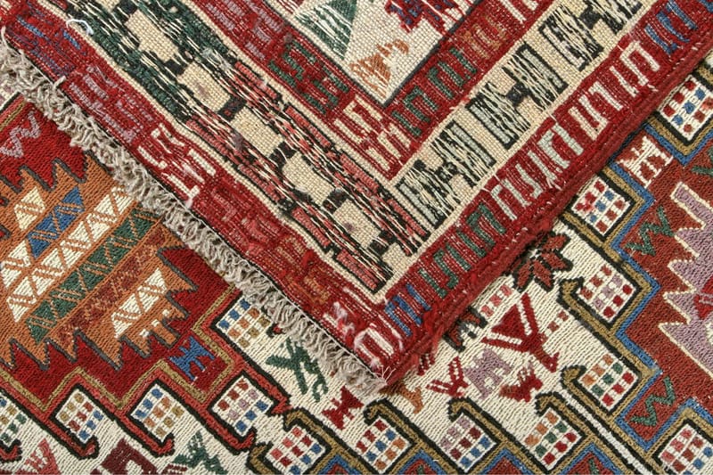 Handknuten Persisk Matta Varni 105x151 cm Kelim - Creme/Röd - Textil & mattor - Matta - Orientalisk matta - Kelimmatta