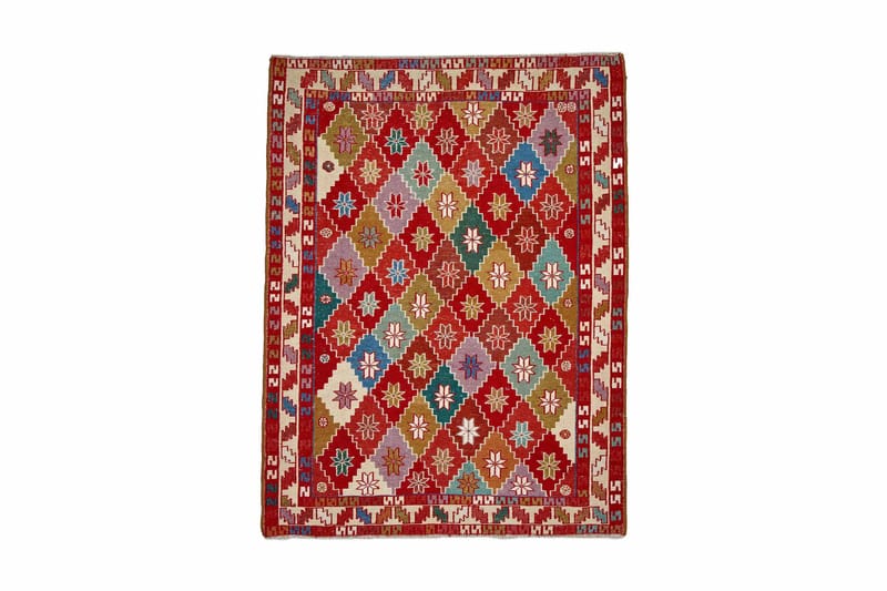 Handknuten Persisk Matta Varni 107x141 cm Kelim - Flerfärgad - Textil & mattor - Matta - Orientalisk matta - Kelimmatta