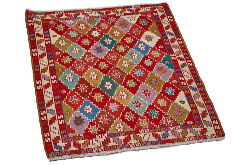 Handknuten Persisk Matta Varni 107x141 cm Kelim - Flerfärgad - Textil & mattor - Matta - Orientalisk matta - Kelimmatta