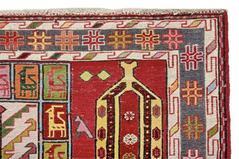 Handknuten Persisk Matta Varni 110x150 cm Kelim - Röd/Mörkblå - Textil & mattor - Matta - Orientalisk matta - Kelimmatta