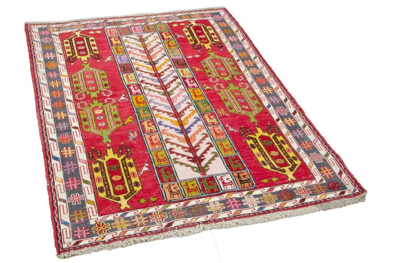 Handknuten Persisk Matta Varni 110x150 cm Kelim - Röd/Mörkblå - Textil & mattor - Matta - Orientalisk matta - Kelimmatta