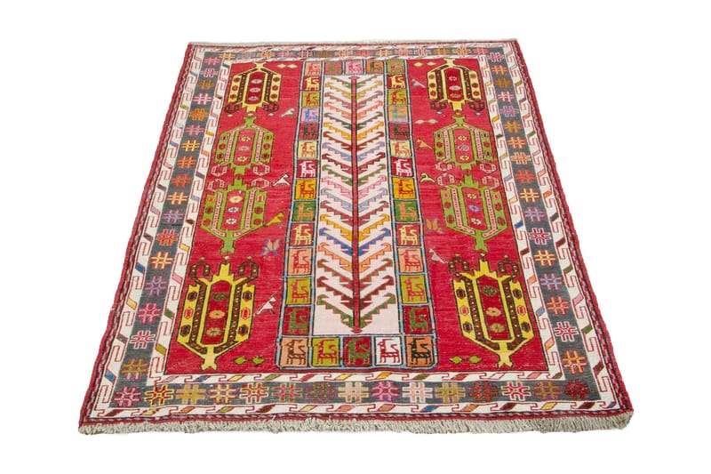 Handknuten Persisk Matta Varni 110x150 cm Kelim - Röd/Mörkblå - Textil & mattor - Matta - Orientalisk matta - Kelimmatta