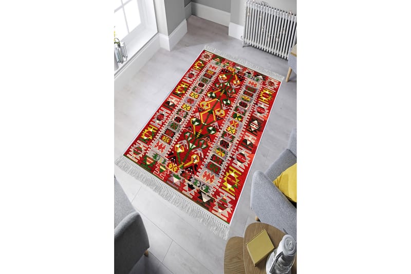 Matta Homefesto 100x200 cm - Multifärgad/Sammet - Textil & mattor - Matta - Orientalisk matta - Persisk matta