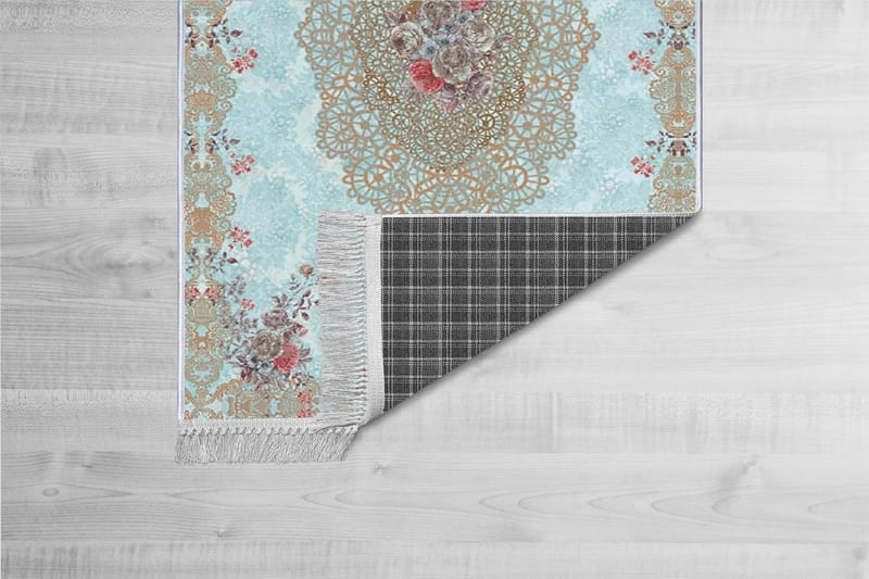Matta Homefesto 100x200 cm - Multifärgad/Sammet - Små mattor - Orientalisk matta - Stor matta - Persisk matta