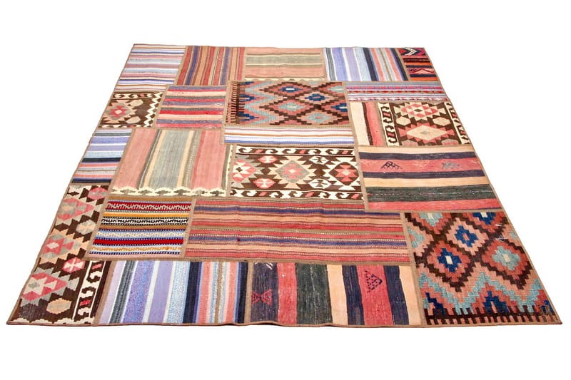 Handknuten Persisk Patchworkmatta 156x205 cm - Flerfärgad - Textil & mattor - Matta - Orientalisk matta - Patchwork matta