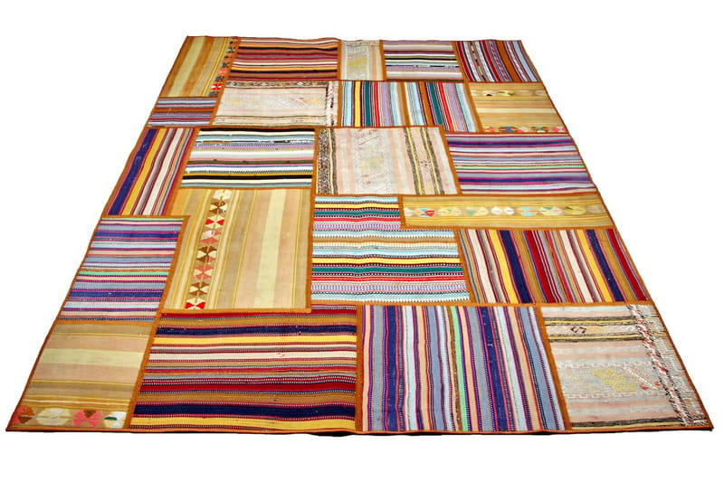 Handknuten Persisk Patchworkmatta 162x233 cm - Flerfärgad - Textil & mattor - Matta - Orientalisk matta - Patchwork matta