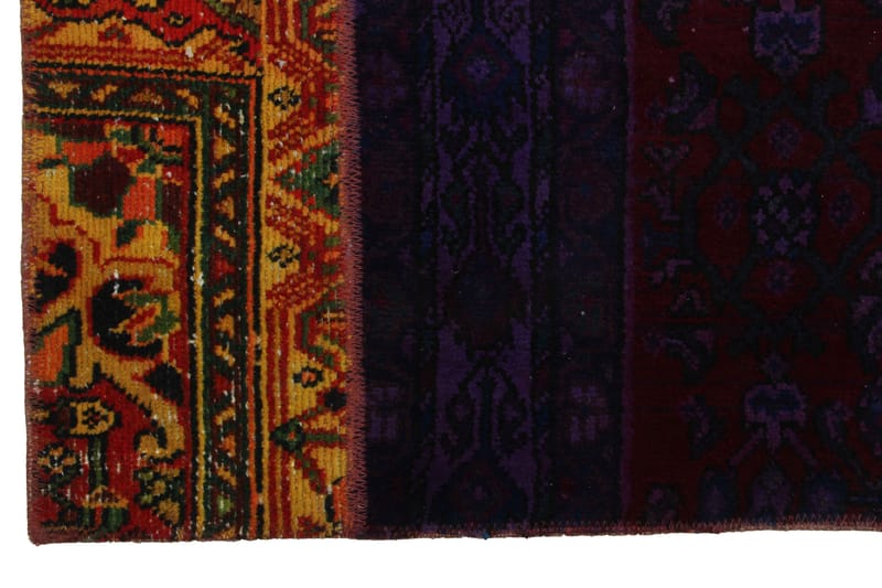 Handknuten Persisk Patchwork Ullmatta 167x225 cm Garn - Flerfärgad - Textil & mattor - Matta - Orientalisk matta - Patchwork matta