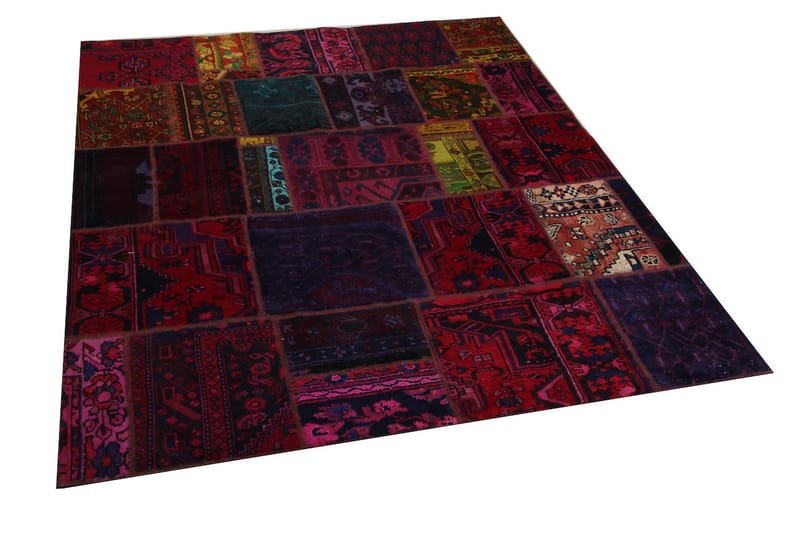 Handknuten Persisk Patchwork Ullmatta 173x219 cm Garn - Flerfärgad - Textil & mattor - Matta - Orientalisk matta - Patchwork matta