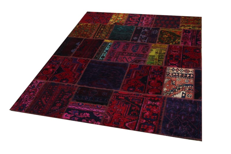 Handknuten Persisk Patchwork Ullmatta 173x219 cm Garn - Flerfärgad - Textil & mattor - Matta - Orientalisk matta - Patchwork matta