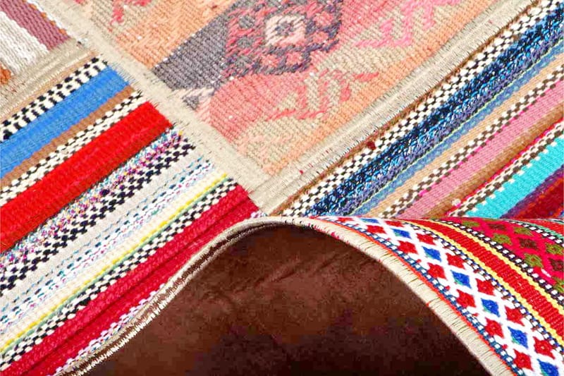 Handknuten Persisk Patchworkmatta 155x201 cm - Flerfärgad - Textil & mattor - Matta - Orientalisk matta - Patchwork matta