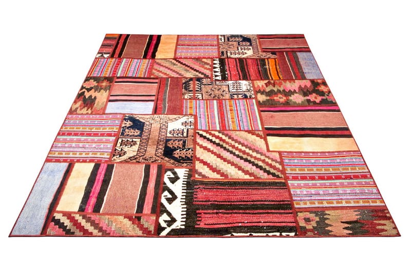 Handknuten Persisk Patchworkmatta 168x228 cm - Flerfärgad - Textil & mattor - Matta - Orientalisk matta - Patchwork matta