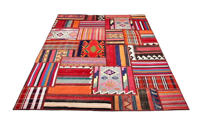 Handknuten Persisk Patchworkmatta 165x233 cm - Flerfärgad - Textil & mattor - Matta - Orientalisk matta - Patchwork matta