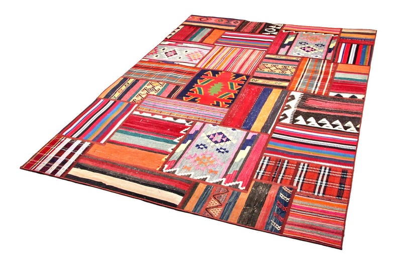 Handknuten Persisk Patchworkmatta 165x233 cm - Flerfärgad - Textil & mattor - Matta - Orientalisk matta - Patchwork matta