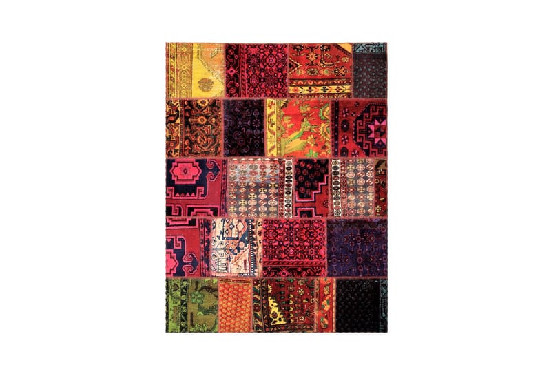 Handknuten Persisk Patchworkmatta 172x225 cm - Flerfärgad - Textil & mattor - Matta - Orientalisk matta - Patchwork matta