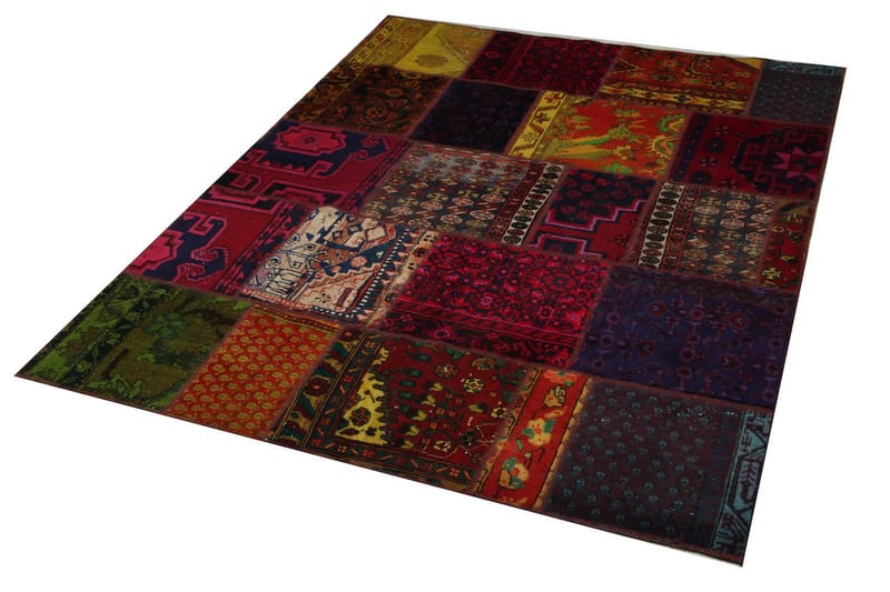 Handknuten Persisk Patchworkmatta 172x225 cm - Flerfärgad - Textil & mattor - Matta - Orientalisk matta - Patchwork matta