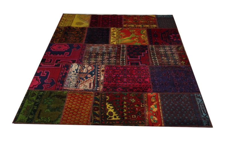 Handknuten Persisk Patchworkmatta 172x225 cm - Flerfärgad - Textil & mattor - Matta - Orientalisk matta - Patchwork matta