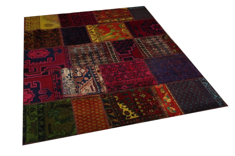 Handknuten Persisk Patchworkmatta 172x225 cm - Flerfärgad - Textil & mattor - Matta - Orientalisk matta - Patchwork matta