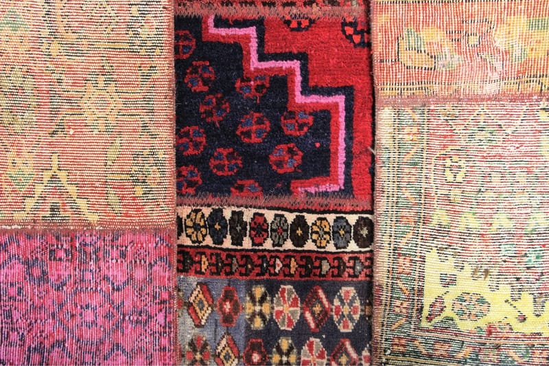 Handknuten Persisk Patchworkmatta 172x225 cm - Flerfärgad - Textil & mattor - Matta - Orientalisk matta - Patchwork matta