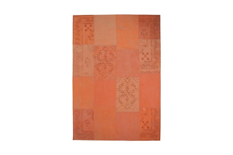 Matta Gesslick Melfe 120x170 cm Orange/Flerfärgad - D-Sign - Patchwork matta - Stor matta - Mönstrad matta - Små mattor