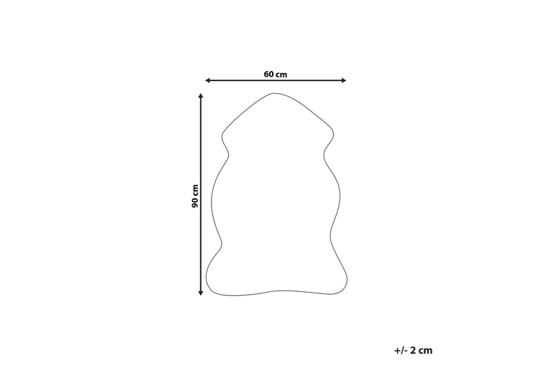 Skinnmatta Lunavada 60x90 cm - Beige - Fäll & skinnmatta