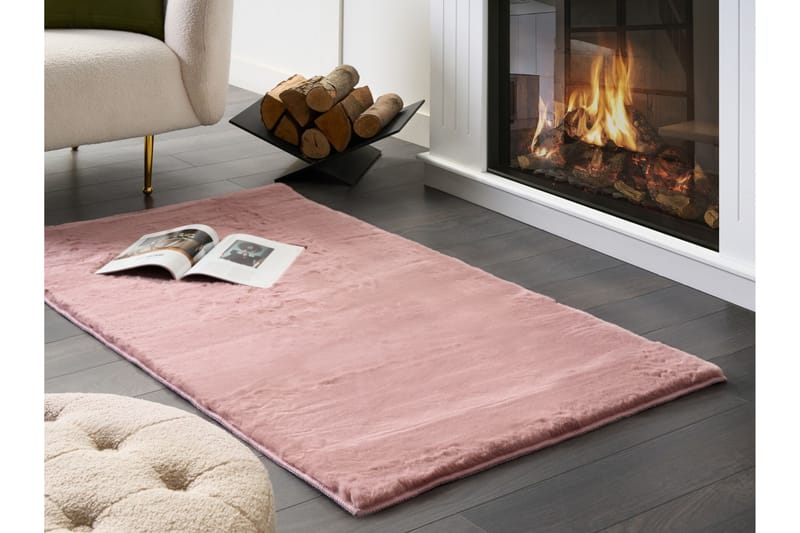 Skinnmatta Mirpur 80x150 cm - Rosa - Textil & mattor - Matta - Fäll & skinnmatta