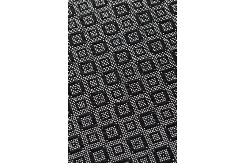 Matta Chilai 80x120 cm - Svart/Vit - Wiltonmatta - Stor matta - Mönstrad matta - Friezematta - Små mattor