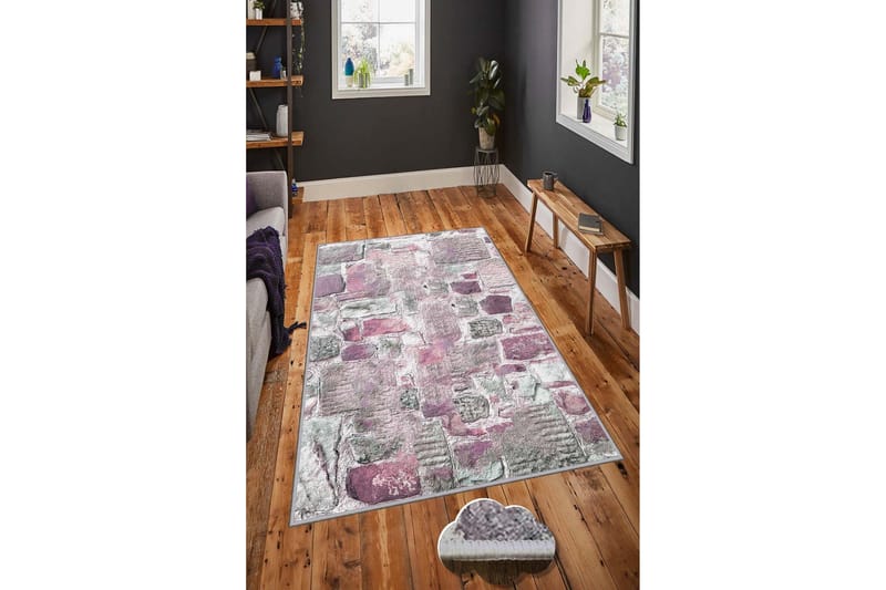 Matta Homefesto 80x150 cm - Multifärgad - Friezematta - Wiltonmatta - Små mattor