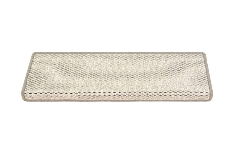 Trappstegsmattor självhäftande sisal 15 st 65x25 cm beige - Beige - Textil & mattor - Matta - Specialmatta - Trappstegsmatta