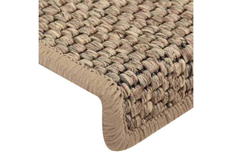 Trappstegsmattor självhäftande sisal 15 st 65x25 cm - Beige - Textil & mattor - Matta - Specialmatta - Trappstegsmatta