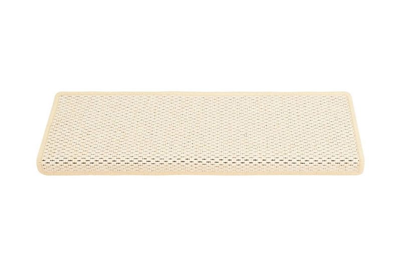 Trappstegsmattor självhäftande sisal 15 st 65x25 cm naturvit - Vit - Textil & mattor - Matta - Specialmatta - Trappstegsmatta