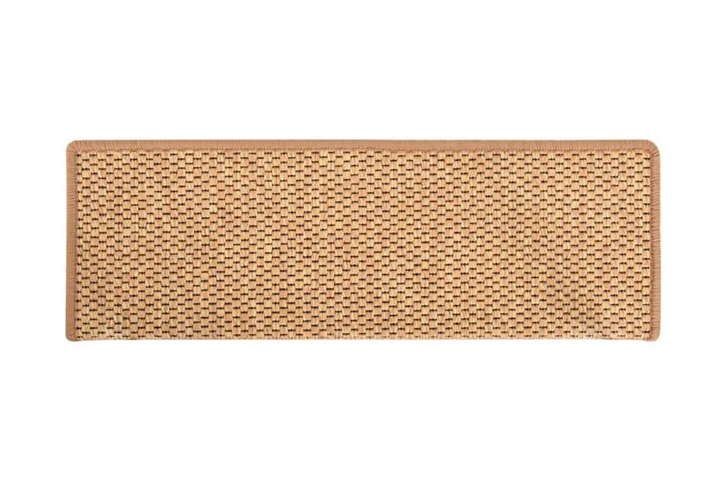 Trappstegsmattor självhäftande sisal 15 st 65x25 cm orange - Orange - Stor matta - Trappstegsmatta - Små mattor