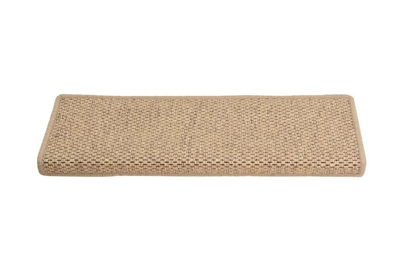 Trappstegsmattor självhäftande sisal 15 st 65x25 cm sand - Beige - Textil & mattor - Matta - Specialmatta - Trappstegsmatta