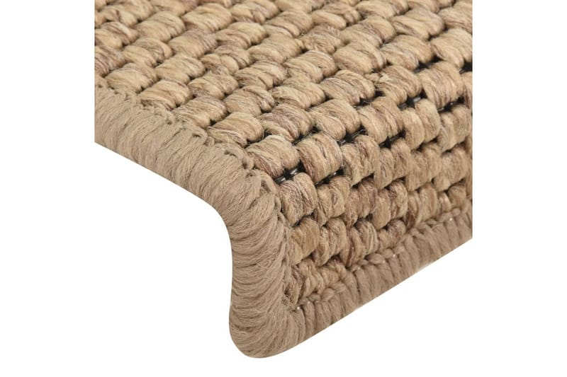 Trappstegsmattor självhäftande sisal 15 st 65x25 cm sand - Beige - Textil & mattor - Matta - Specialmatta - Trappstegsmatta