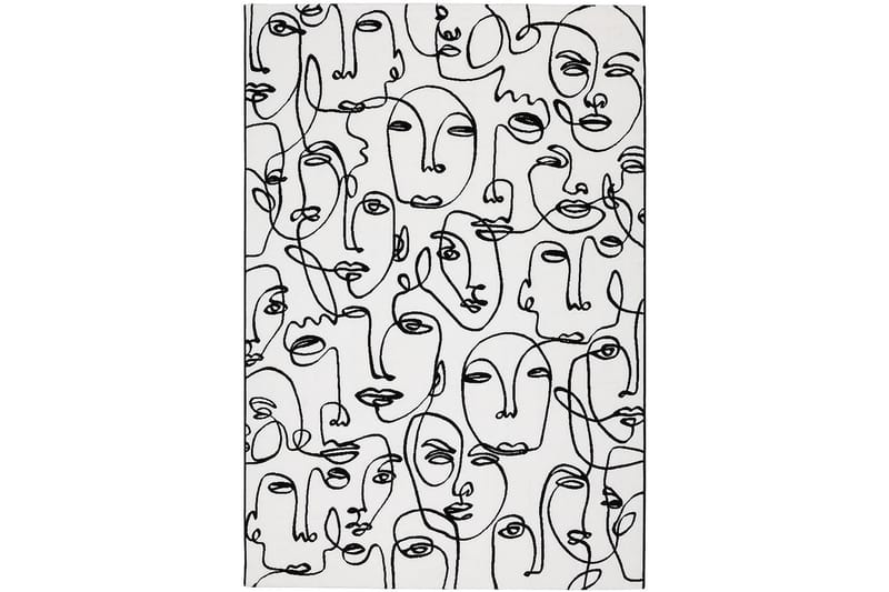 Matta Ink Face 200x290 cm - Vit - Textil & mattor - Matta - Stor matta