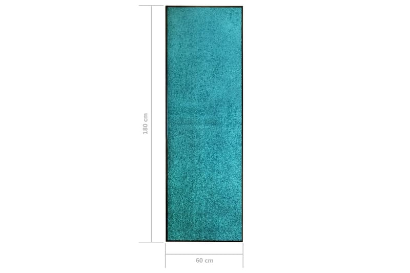 Dörrmatta tvättbar cyan 60x180 cm - Blå/Grön - Textil & mattor - Matta - Utomhusmatta - Dörrmatta & entrématta