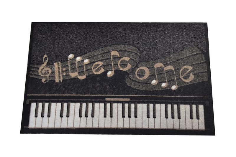 Dörrmatta Piyano 45x70 cm - Flerfärgad - Dörrmatta & entrématta - Stor matta - Mönstrad matta - Små mattor