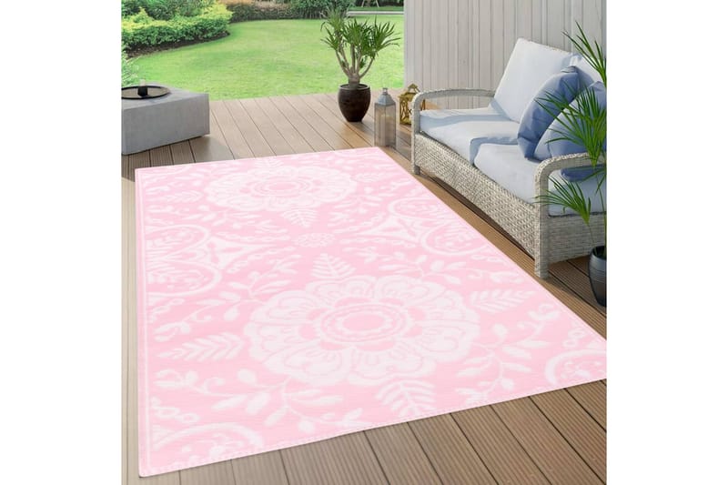 Utomhusmatta rosa 80x150 cm PP - Rosa - Textil & mattor - Matta - Utomhusmatta