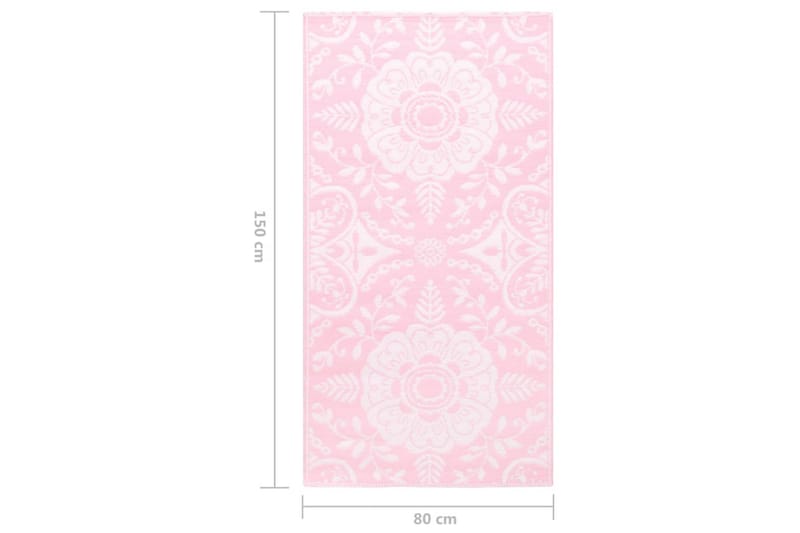 Utomhusmatta rosa 80x150 cm PP - Rosa - Textil & mattor - Matta - Utomhusmatta