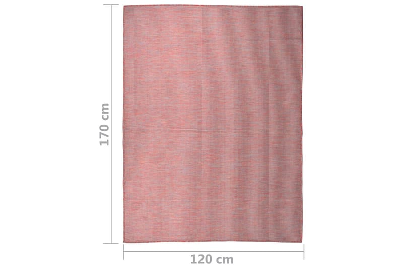 Utomhusmatta plattvävd 120x170 cm röd - Röd - Textil & mattor - Matta - Utomhusmatta