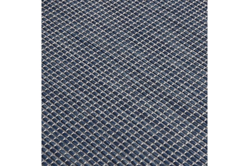 Utomhusmatta plattvävd 140x200 cm blå - Blå - Utomhusmatta - Balkongmatta & altanmatta