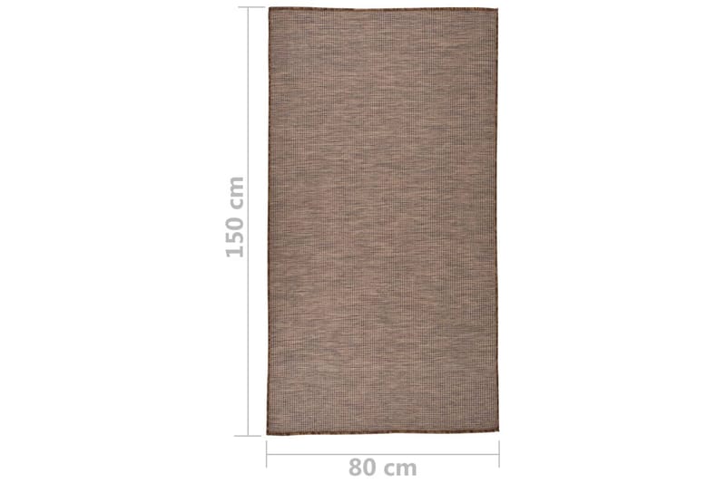 Utomhusmatta plattvävd 80x150 cm brun - Brun - Utomhusmatta - Balkongmatta & altanmatta