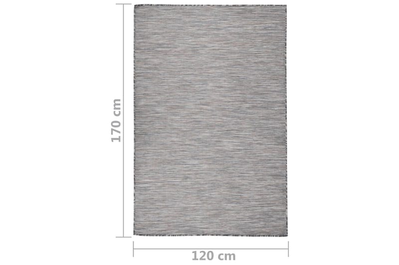 Utomhusmatta plattvävd 120x170 brun och svart - Svart - Textil & mattor - Matta - Utomhusmatta