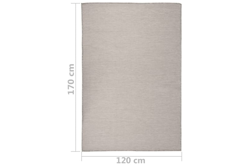 Utomhusmatta plattvävd 120x170 cm taupe - Taupe - Textil & mattor - Matta - Utomhusmatta