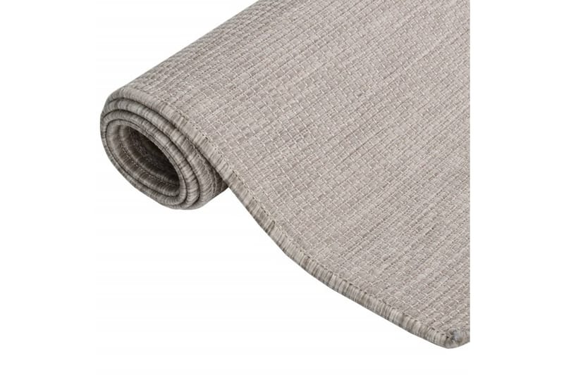 Utomhusmatta plattvävd 120x170 cm taupe - Taupe - Textil & mattor - Matta - Utomhusmatta