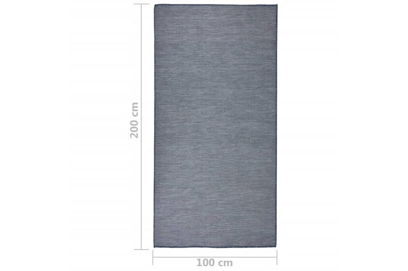 Utomhusmatta plattvävd 100x200 cm blå - Blå - Textil & mattor - Matta - Utomhusmatta