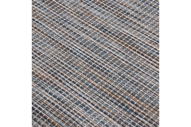 Utomhusmatta plattvävd 140x200 brun och svart - Svart - Textil & mattor - Matta - Utomhusmatta