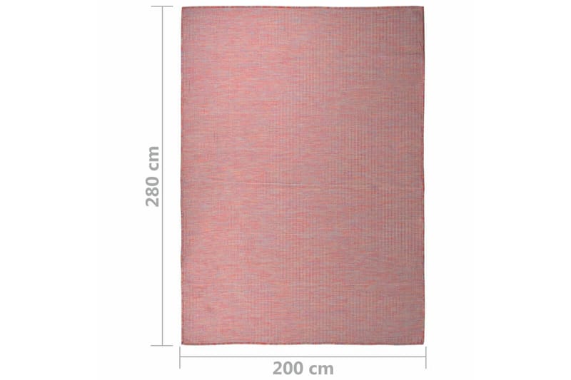 Utomhusmatta plattvävd 200x280 cm röd - Röd - Textil & mattor - Matta - Utomhusmatta